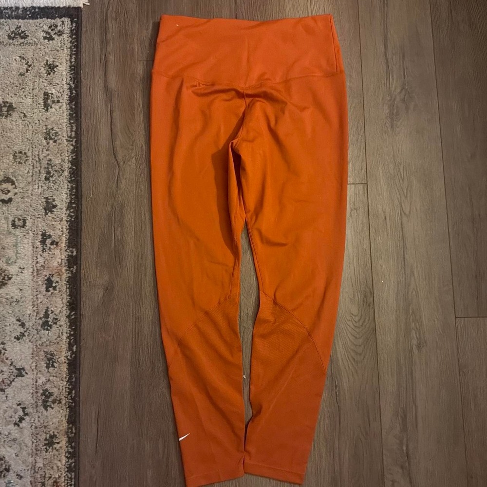 Nike orange athletic leggings Large